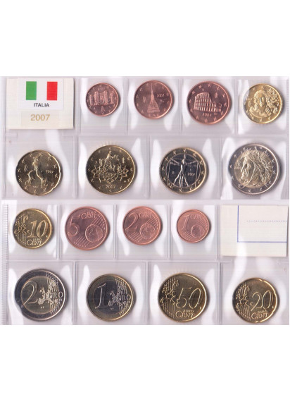 2007 - Italia Serie 8 monete in euro da divisionale Fdc